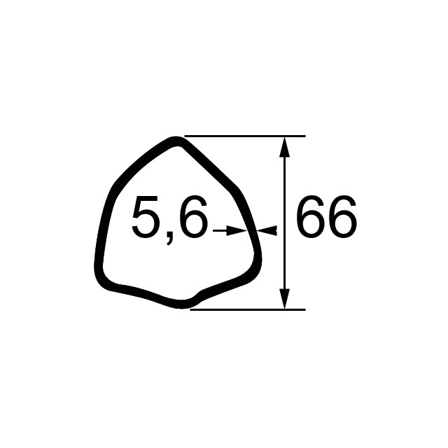 Machoire 41X118 Tube Triangle 66X5,6 référence fournisseur BYP204106851